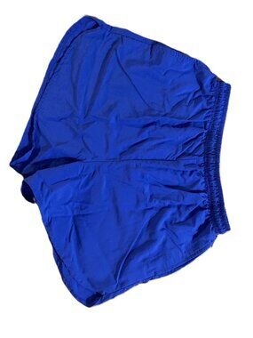 Women's Sunrays Blue Nylon Athletic Running Shorts SZ M Elastic WST w/Drawstring